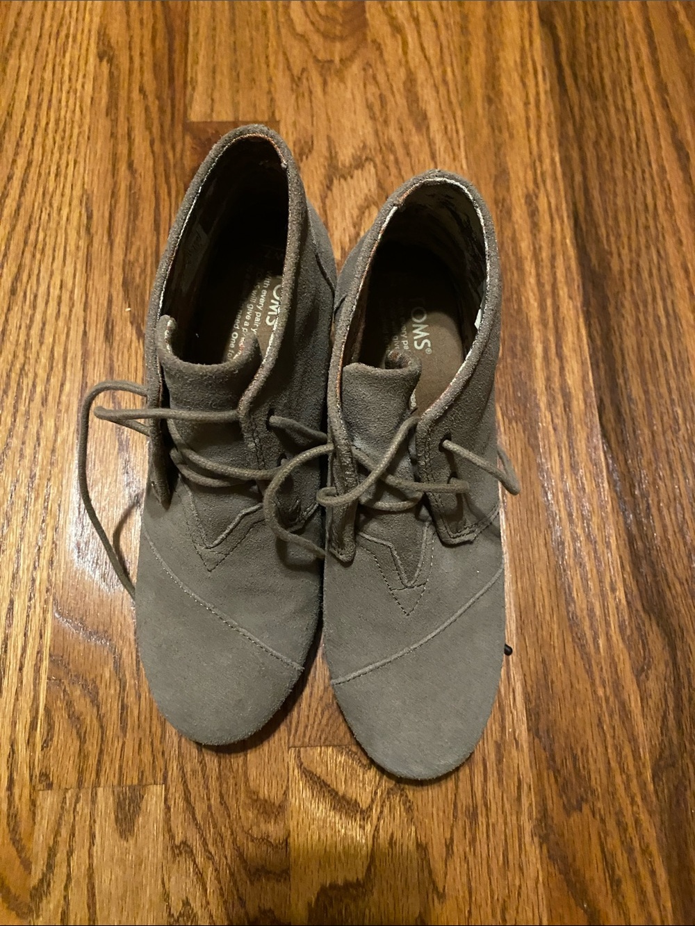TOMS Olive Suede Women's Ankle Booties
